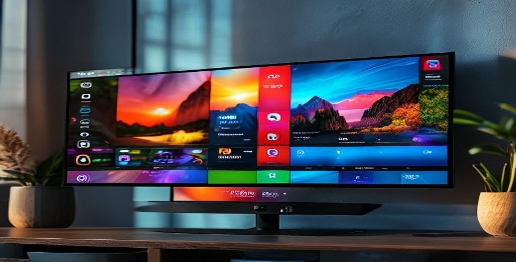Xtream IPTV streaming interface displayed on modern smart television screen
